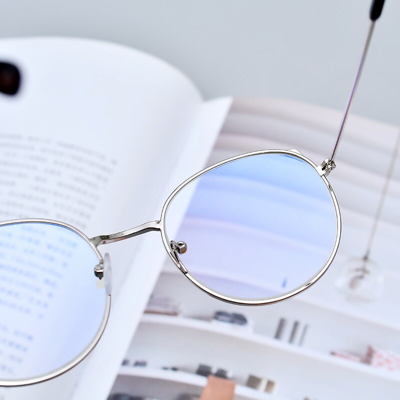 Computer Glasses Anti Blue Ray Glasses Blue Light Blocking Glasses Optical Eye Spectacle UV Blocking Gaming Filter Round Glasses