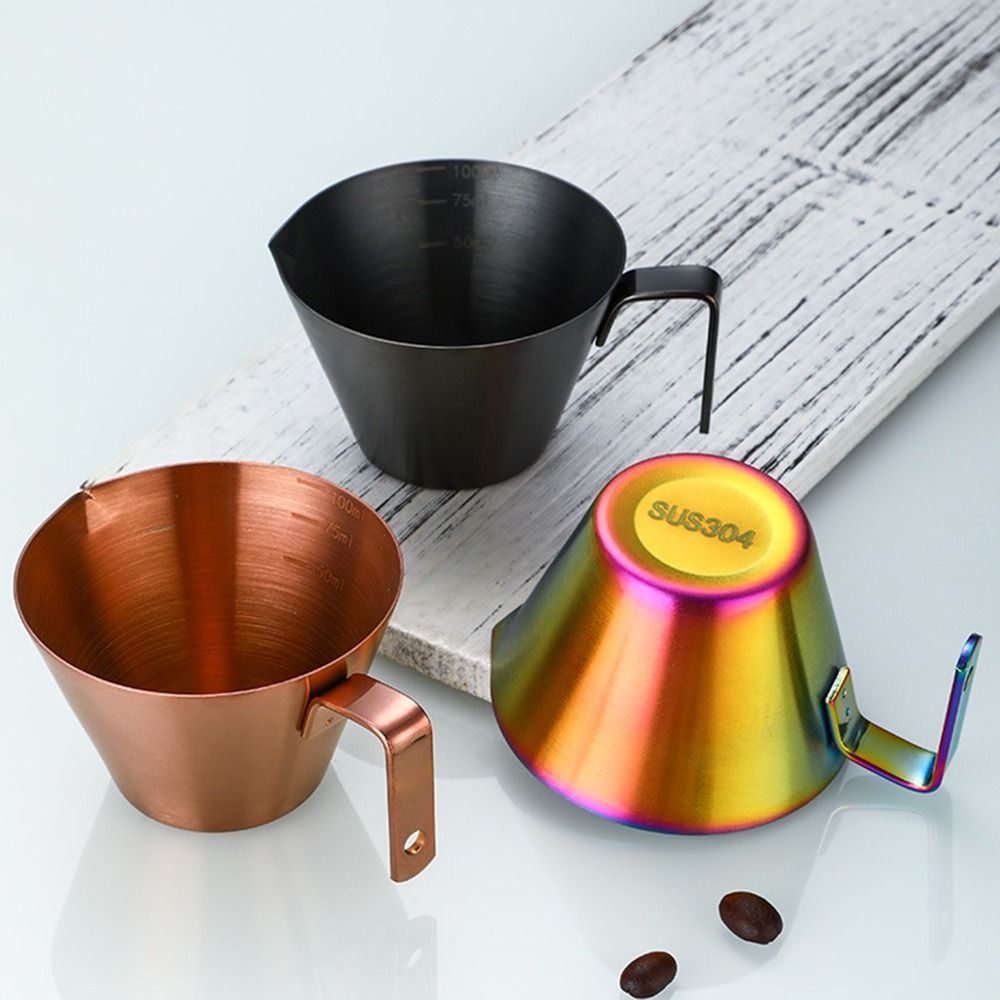 Miarka robić Espresso ze stali nierdzewnej 304, kubek 100 ml z uchwytem, kubek robić Espresso, mały dzbanek robić kawy, kubek hotelowy