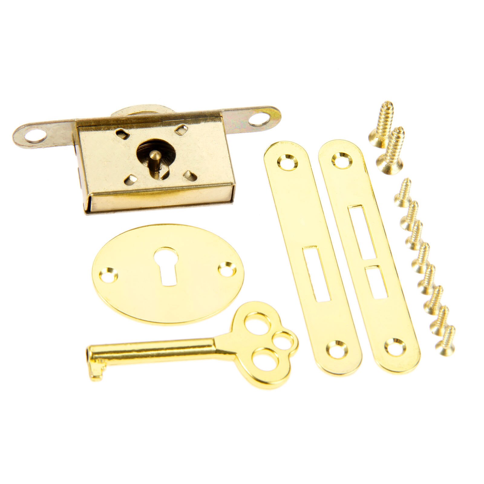 thumbnail image 2 of Classical Dark Wood Tone Cabinet Lock – Plating Iron & Zinc Alloy, Retro Drawer Lock 2 of 6