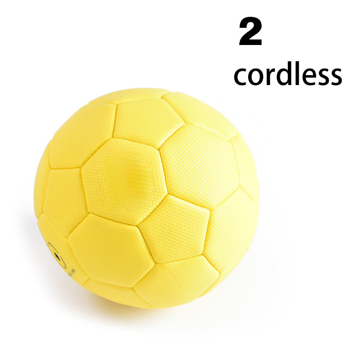 Kids Football Training Ball For Boys Grils Foot Ball Outdoor Equipment Training Practice Belt Pupils With Rope Soccer Ball: cordless yellow