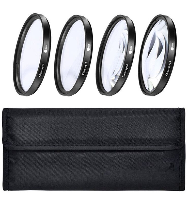 Conjunto de filtro de aproximación y funda de filtro (+ 1 + 2 + 4 + 10) y anillo adaptador para cámara Nikon Coolpix P510 P520 P530 B700 B600 P610 P600