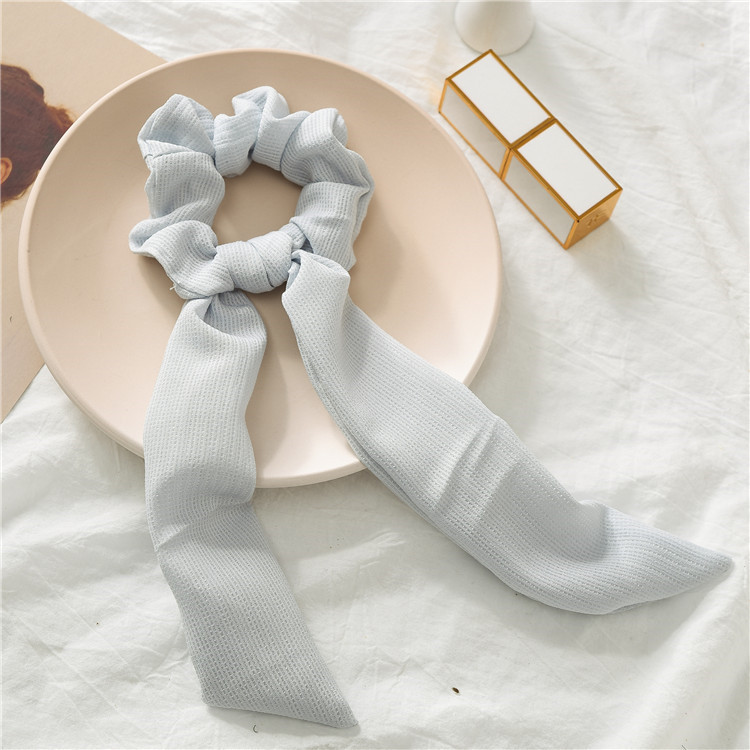 pañuelos para el pelo scrunchies diademas Coletero de seda Simple para mujer, cinta elástica suave, banda de goma para el pelo, accesorios para el cabello para niña lazos pelo niña gomas adornos trabas pelo mujer niña: light blue 28cm