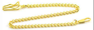 Rustfrit stål kæde halskæde til mænd eller kvinder smykker tilbehør lommeur kæde: Guld