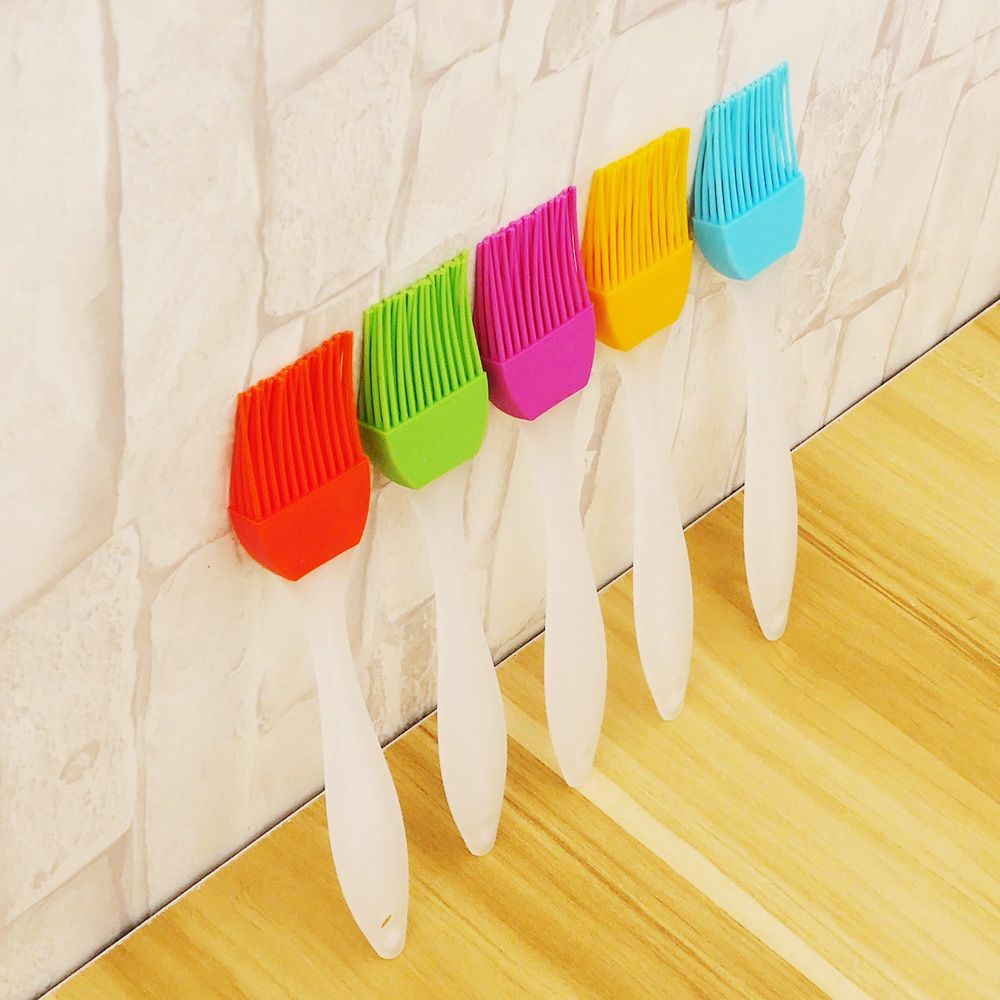 1pc ustensiles de cuisson en silicone, pinceaux de cuisson pour pain, huile de pâtisserie, pinceau à badigeonner pour barbecue, outils de pâtisserie, 5 couleurs