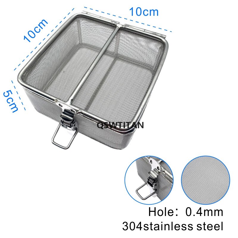 Paniers de stérilisation poreux avec couvercle, filet de désinfection, plateau d'autoclave à haute température, boîte à outils en acier inoxydable