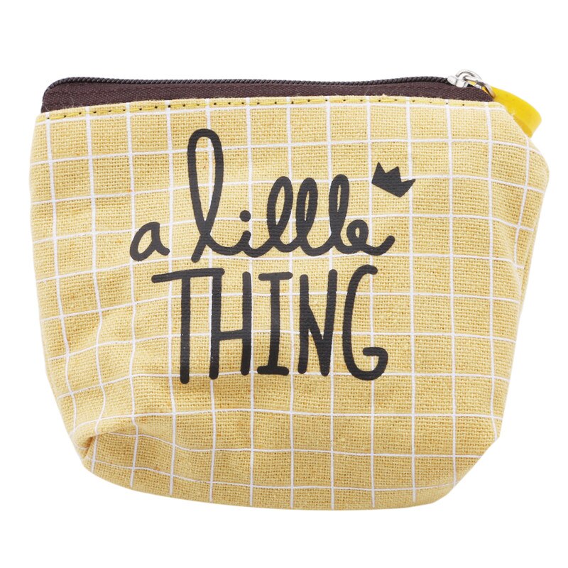 Schattige canvas dames handtassen blauw roze geel grijs 4 stijl college wind stof sleutel portemonnee glimlach dag