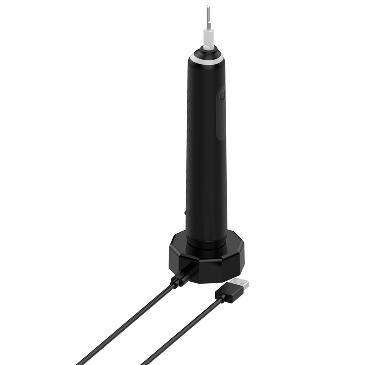 Cable cargador Base USB C Cable de carga magnético para Braun Oral-B cepillo de dientes eléctrico Cable de carga rápida negro