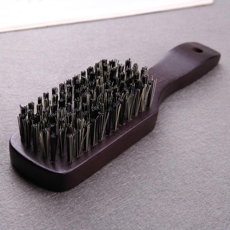 1pc antistatische baardborstels, massagekam van hout, baardborstel, beukenhouten handvat, haarborstel met zwijnenhaar, salon, kapper, haarverzorgingstool