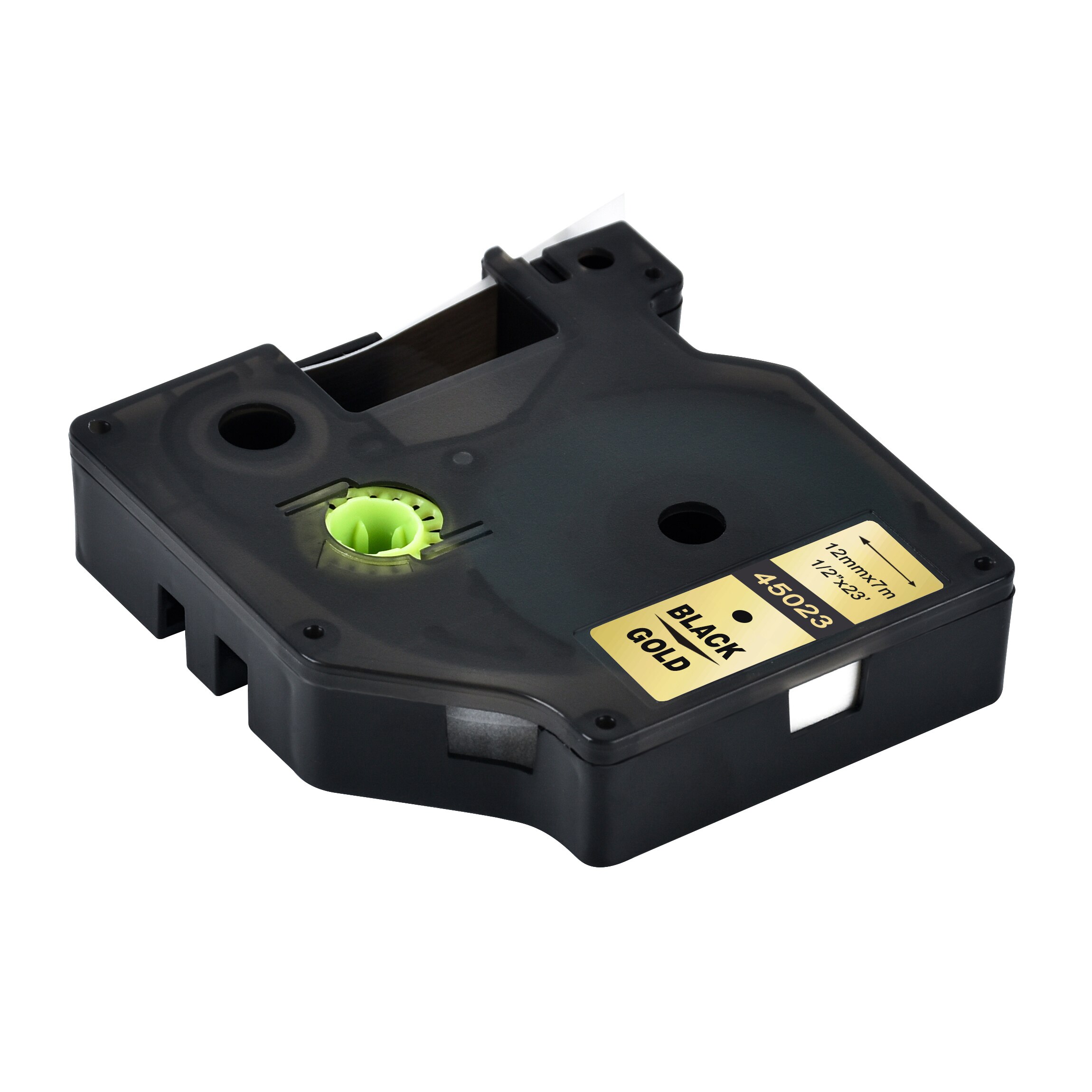 Cidy 5 stuks compatibele dymo labelmanager 12mm d1 zwart op goud 45023 labeltape cartridges voor dymo  lm160 lm280 pnp