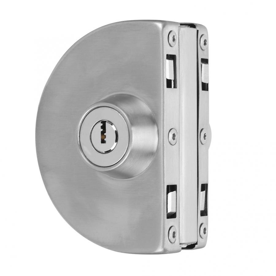 smart door lock Stainless Iron Double Glass Door Lock Latch Semi-Circular for Home Security Accessories Glass Door Latch