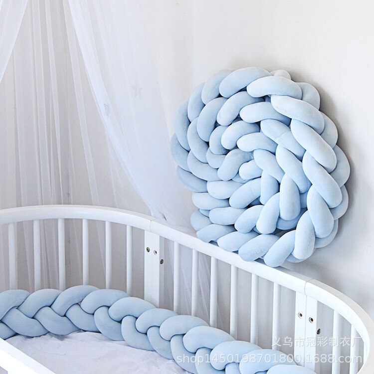 3M Länge Kleinkind Bett gewebte Anti-Kollision Streifen nordisch Stil Baumwolle Mehrfarbig Baby Bett Sicherheit Leitplanke Für freundlicher der: 11