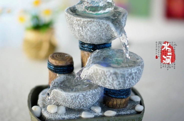 fountain water features feng shui wheel desktop decoration home decor Household water fountain