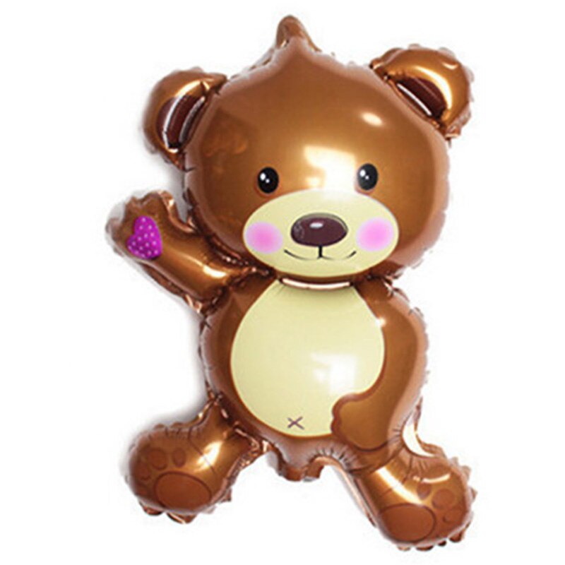 1 pc mini dejlig bjørn aluminiumsfolie ballon fødselsdagsfest dekoration legetøj bjørn bedste lille ballon tegneserie  f6 t 9
