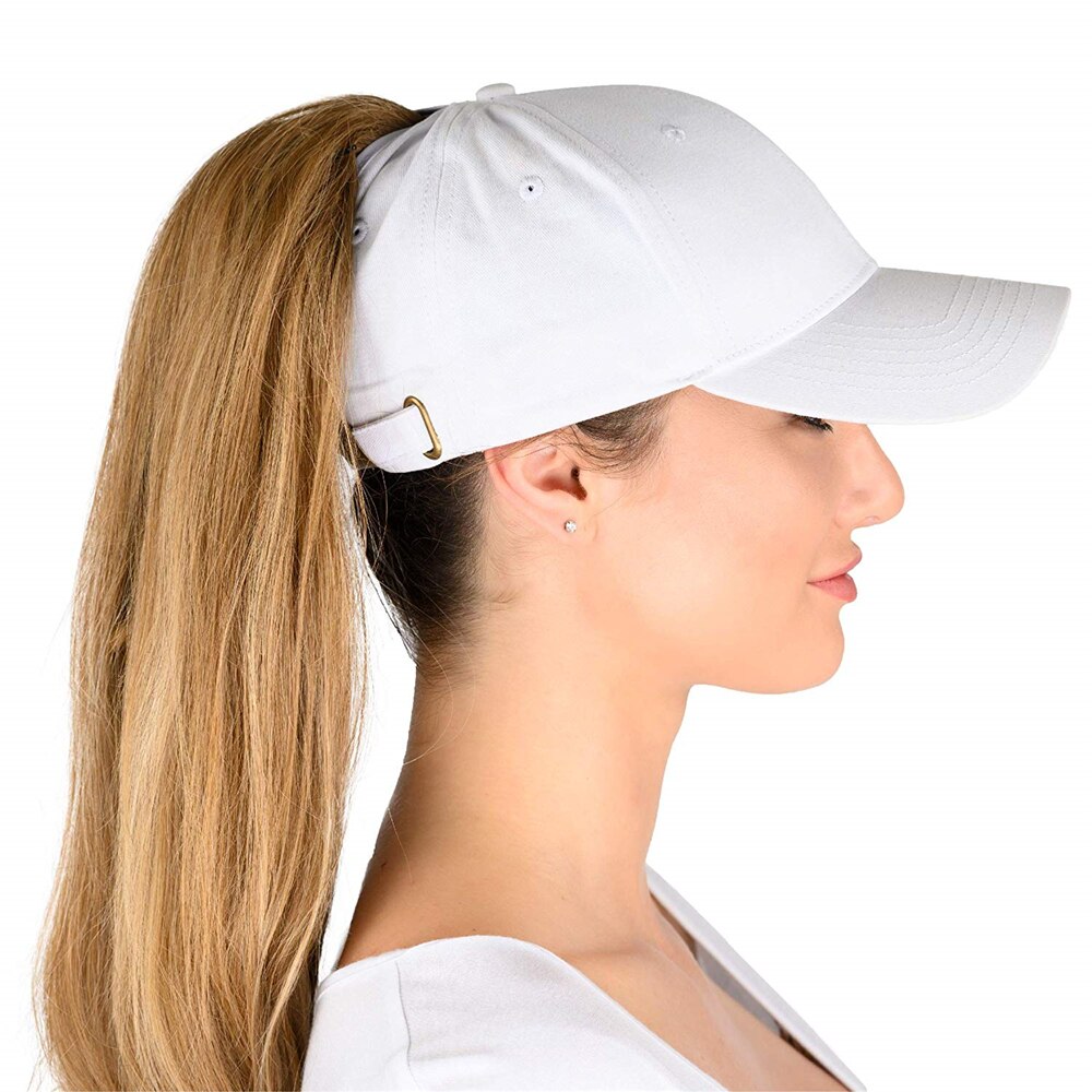 Paardenstaart HoedWomens Paardenstaart Baseball Caps, Natuurlijke Haar
