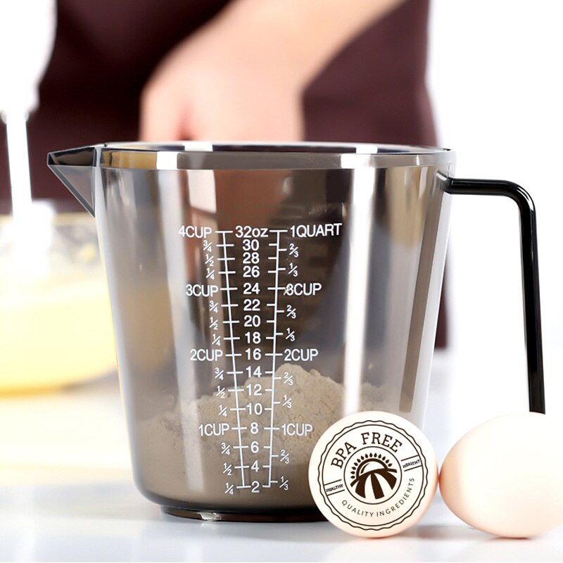 3pcs/set Measuring cup with gram number measuring cup with scale household plastic ounces cup measuring cup