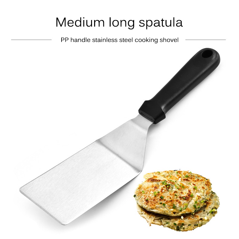 Tillbehörssats för grytor 6 delar grillspatel & skrapset flipper rostfritt stål för platt grill