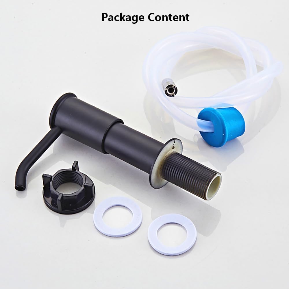 Kitchen Sink Soap Dispenser Stainless Steel HauSun Countertop Pump Head with Extension Tube Kit Extra Long Hose