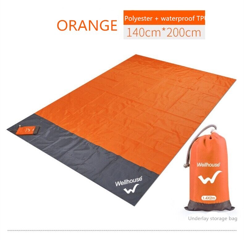 Picnic mat moisture proof mat outdoor picnic camp beach tent mat waterproof thickened lawn mat light picnic cloth: White