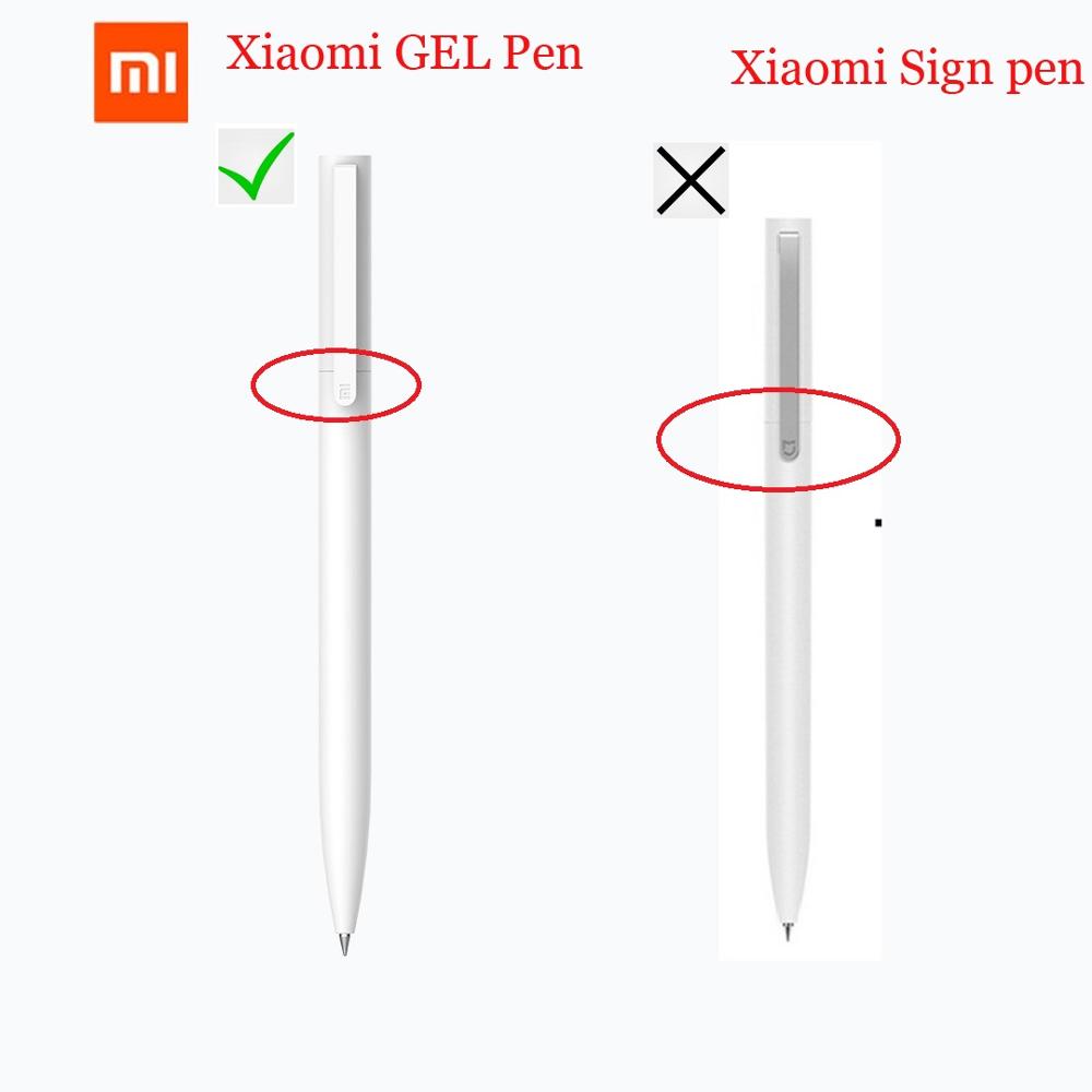 Original 10Pcs Xiaomi Gel Pen 0.5MM Sign Pen Pressed Out Core Writing MiKuni Japan Ink Smooth Signing Black/Blue Replacement Ink
