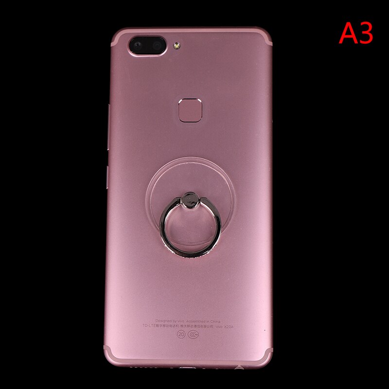 Anel de Dedo do Metal De 360 Graus Para O Telefone Móvel Smartphone Suporte Suporte Suporte Suporte Do Telefone Anel borboleta transparente clara: A3