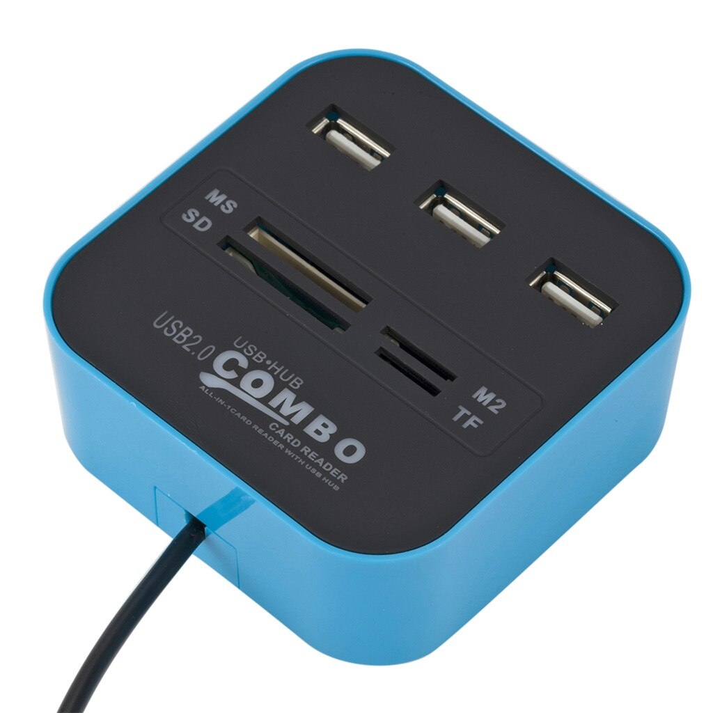 High Speed Usb 2.0 Hub 3 Ports With Card Reader Mini Hub Usb Combo All In One Usb Hub Porous Multi-function Hub