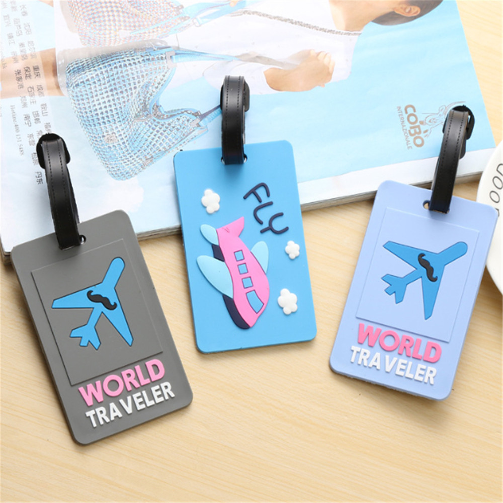 Bagagelabel Mode Vrouwen Silicagel Koffer Id Adres Holder Bagage Boarding Tag Draagbare Label