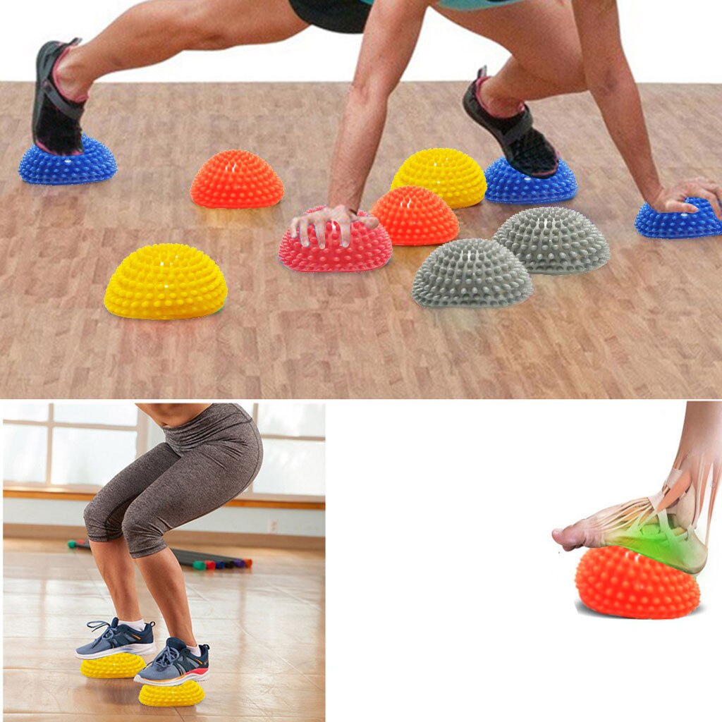 Yoga Ball Stabilizer Balance Trainer Hemisphere Stepping Stones Spiky Massage Ball Yoga Half Ball Sensory Integration Ball