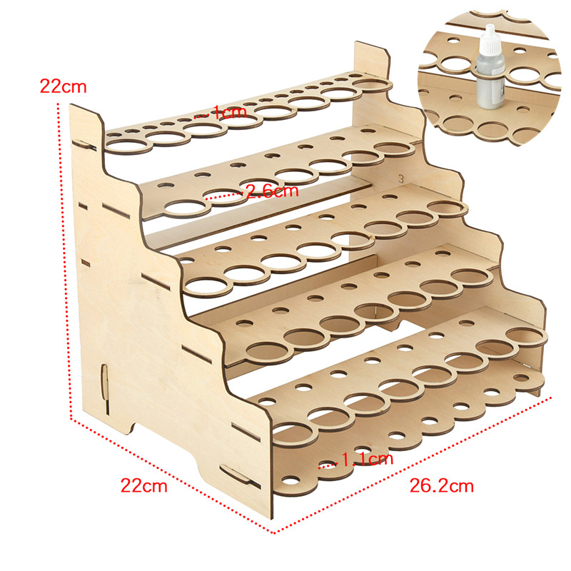 Scatola di immagazzinaggio dell&#39;organizzatore della pittura dei pigmenti di legno dell&#39;assemblea di Diy per il Modeler del supporto del supporto delle bottiglie di vernice: AV 149