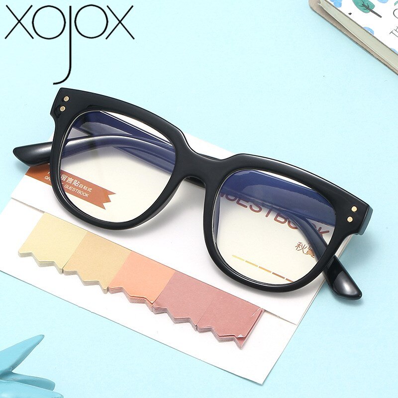 Xojox firkantet anti-blåt lys børnebrille ramme børn solbriller drenge piger pc brille rammer  uv400 beskyttelsesbriller briller