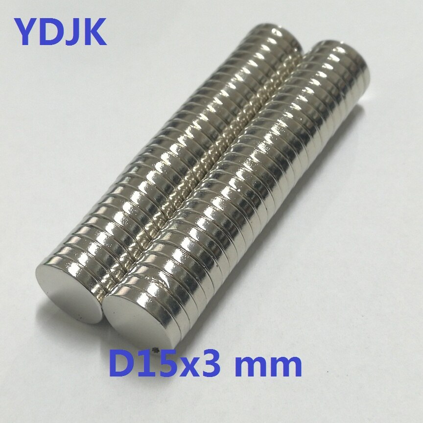 10 20 50 Stks/partij Schijf Ndfeb Magneet 15*3 N38 Zeldzame Aarde Magneet 15 X 3 Neodymium Magneten 15x3