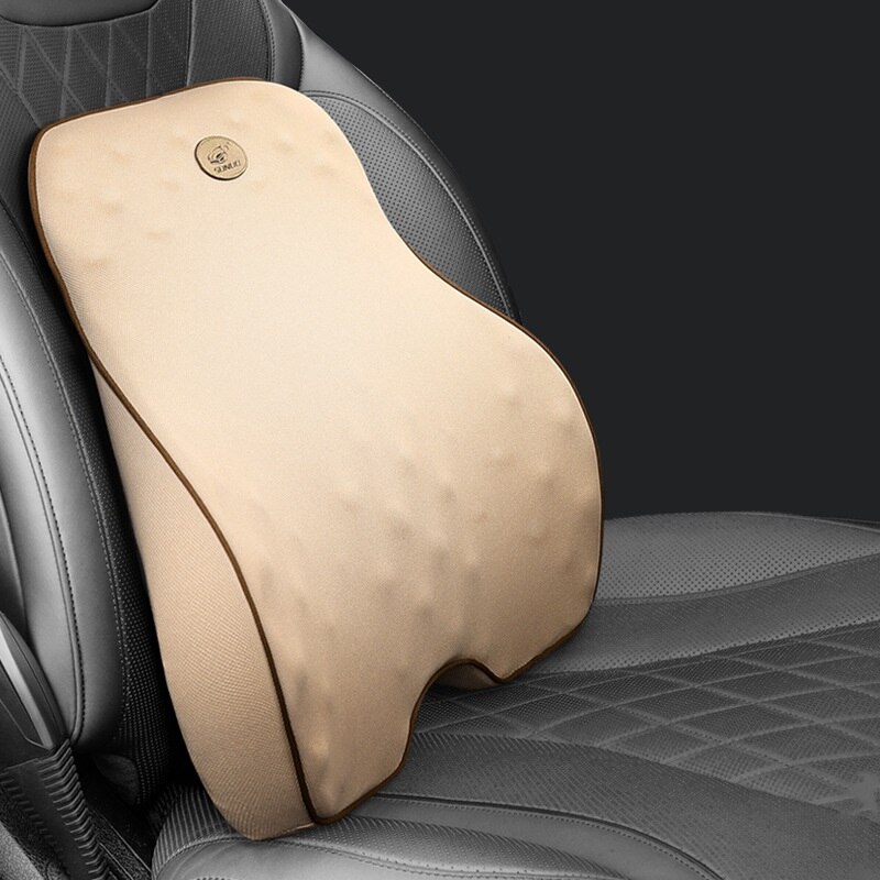 Car Pillow massage back Bump Granular Lumbar Support Back Pain Relieve Lumbar Cushion Car Seat Orthopedic: Beige