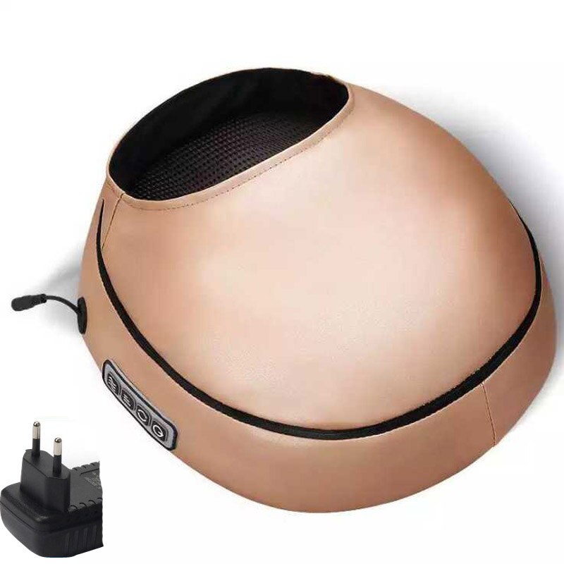 Elektrisk fotmassager roller massage maskin läder massageador för bakfot infraröd med uppvärmning shiatsu knådning: 1 uppsättning eu