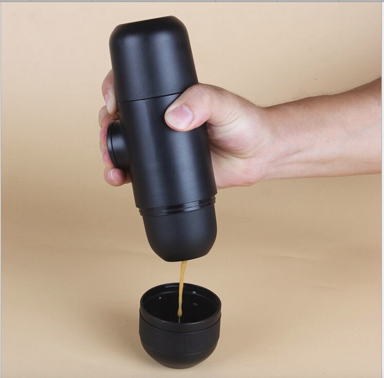 Mini cafetera espresso (café molido), máquina de café deportiva portátil con highqliaty, funciona a mano