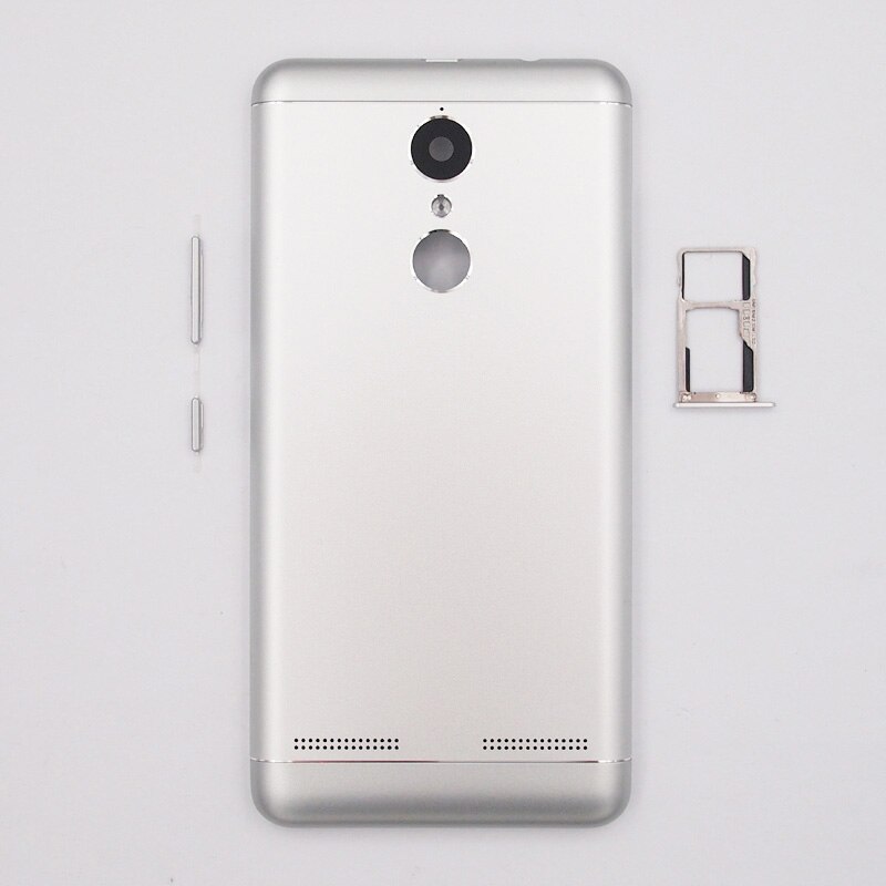 BaanSam Battery Door Back Cover Housing Case For Lenovo K6 Power K33a42 With Power Volume Buttons+SIM Card Tray: Silver K6 Power