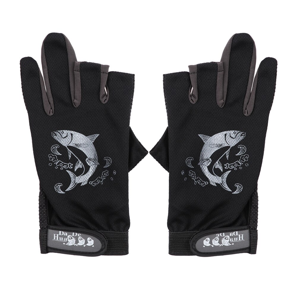 Sun Protection 3 Fingerless Fishing Gloves Breathable Quick Drying Anti-slip Fishing Gloves fishing For Unisex Finger Glove