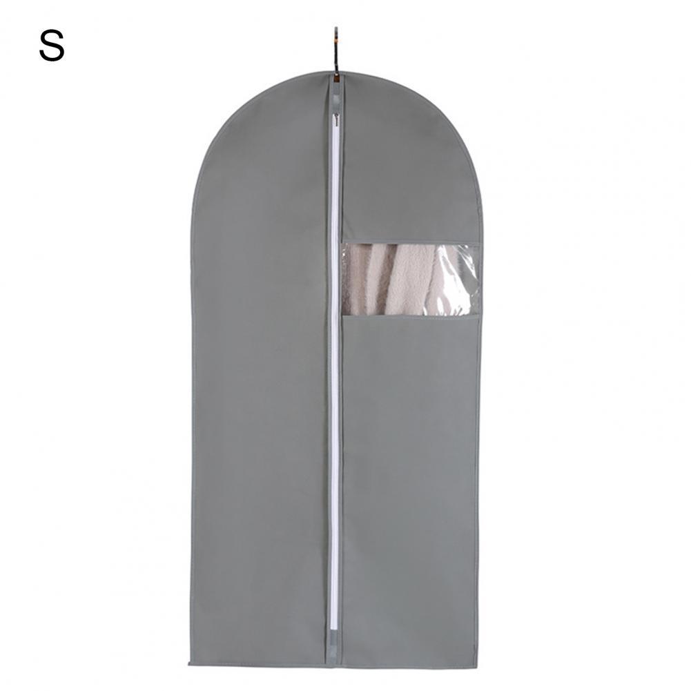 Bequem Non Woven Stoff Tuch Mantel Wiederverwendbare Staub-Proof Kleidung Abdeckung für Anzüge Kleidung Hängen Tasche: Grey / M