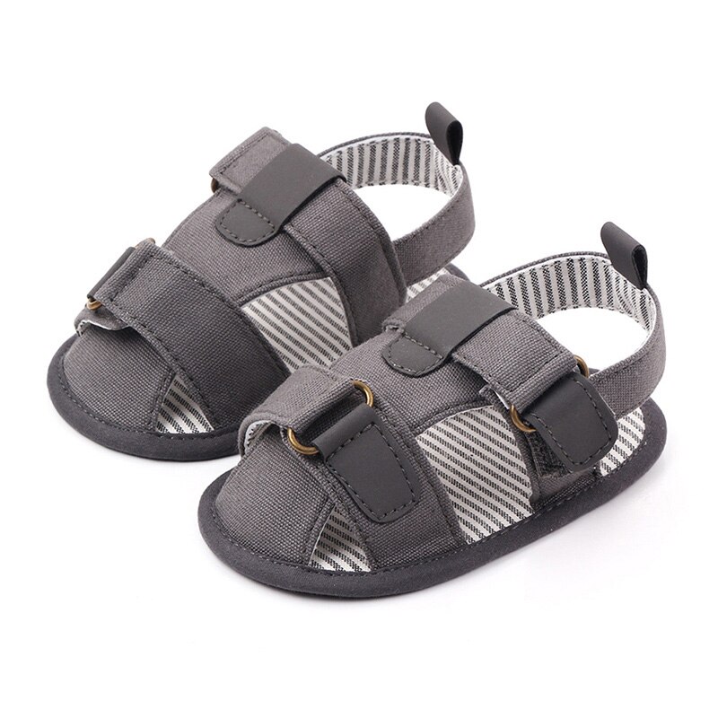 Canvas Baby Sandalen Katoen Non-Slip Zachte Zolen Pasgeboren Peuter Zomer Schoenen Jongen Meisje Eerste Wandelaars Sandalen: Clear / 9-12M