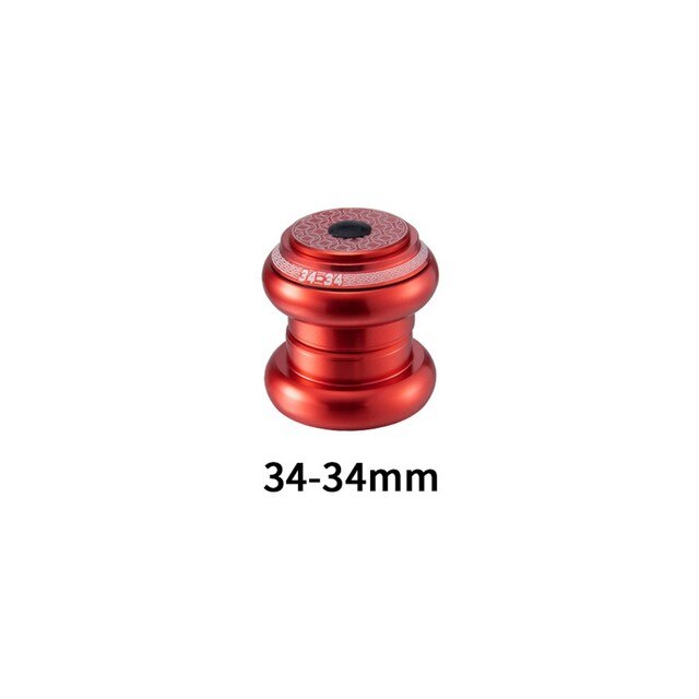 MTB Fahrrad Headset 34mm 44mm 1 1/8in-1 1/2in Rohr Rahmen Zu verjüngt Gabel Adapter Berg Straße Fahrrad Für Gerade Rohr Vorderseite Gabel: rot 34 x 34mm