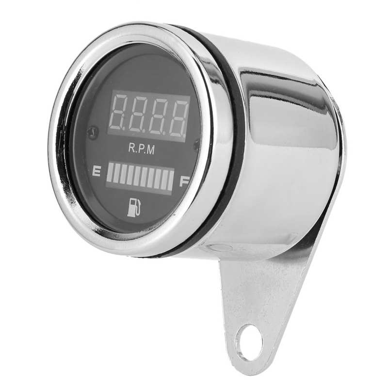 digital fuel gauge fuel tester Motorcycle LED Fuel Gauge Meter Tachometer Electronic Digital Display DC 12V Speedometer car