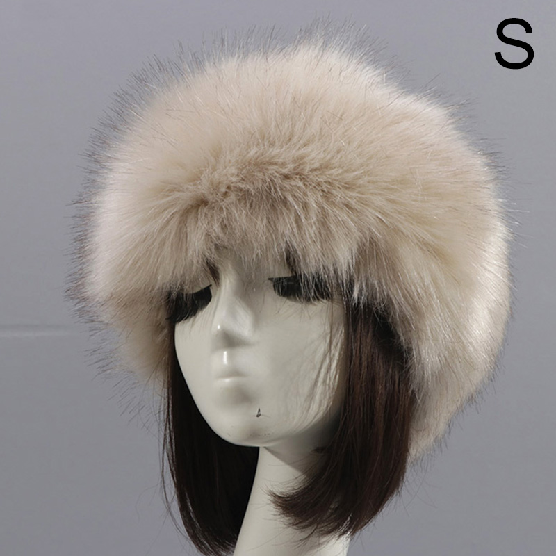 Winter Dikke Harige Haarband Fluffy Russische Faux Fur Vrouwen Meisje Bont Hoofdband Hoed Winter Outdoor Earwarmer Ski Hoeden Hoofddeksels: S