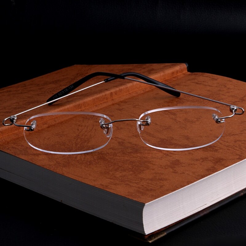 Vrouwen Mannen Metalen Randloze Leesbril Brillen Lezers + 1 + 2 + 3 + 4