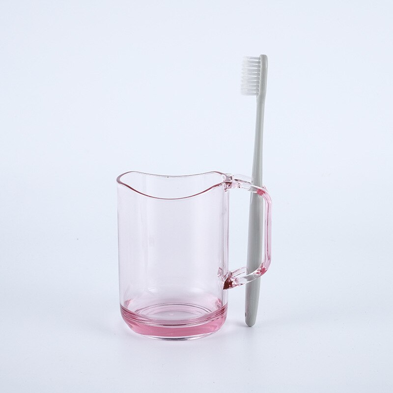 Transparent Wash Cup Household Plastic Toothbrush Cup With Handle Couple Toothbrush Cup Student Mouthwash Cups LC387