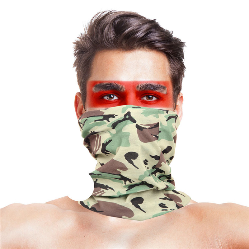 Haut-saut camouflage pêche masque facial écharpe Polyester coupe-vent hiver tête cou plus Headweara Rock pêche vêtements accessoires: 027