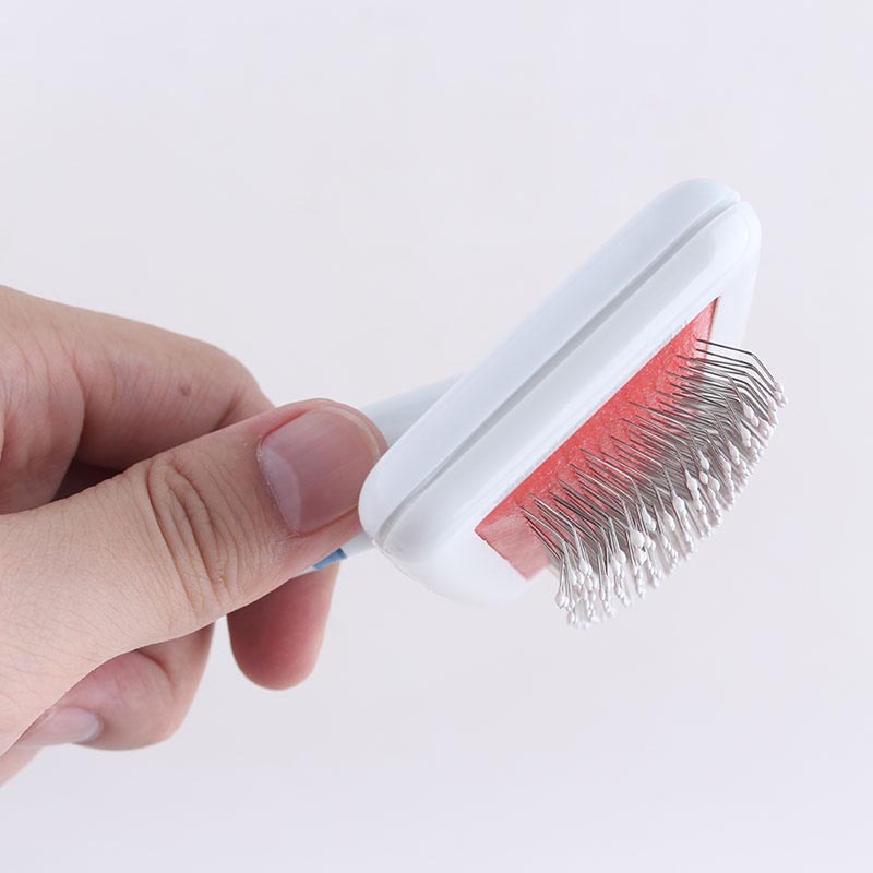 Pet Shedding Grooming Dog Hair Brush Comb Plastic Handle Brush Airbag Stainless Steel Pin Comb For Small Dog Cats