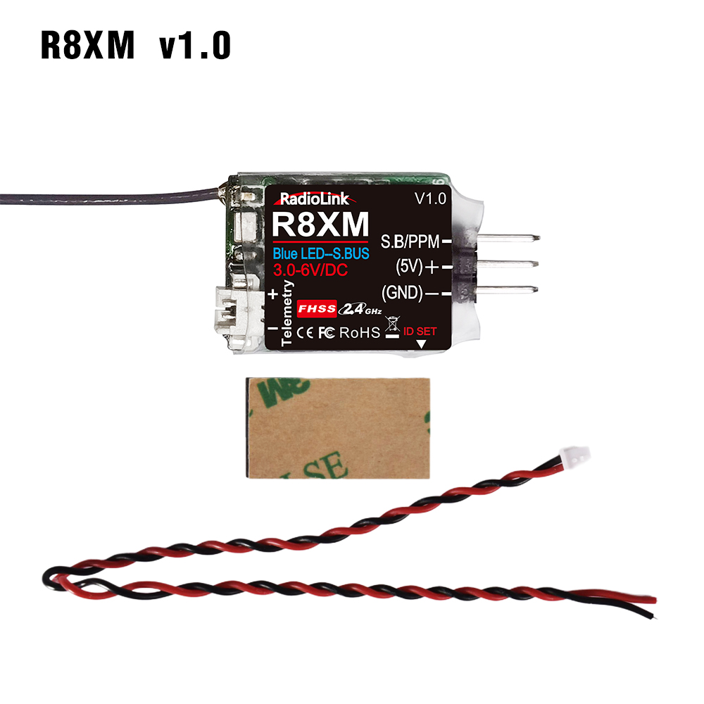 RadioLink RC Receiver R8FGH R8FG R8EF R8FM R8SM R8XM R7FG R6FG R6F R4FGM 2.4G Receiver: Light Grey