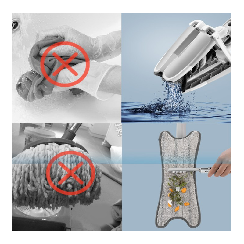 Haushalt Faul Mopp Reinigung Werkzeug X-Typ Boden Mopp Mit 4 Austauschbare Tuch Köpfe 360 Grad quetschen Flache Mopp Hand-Freies Waschen