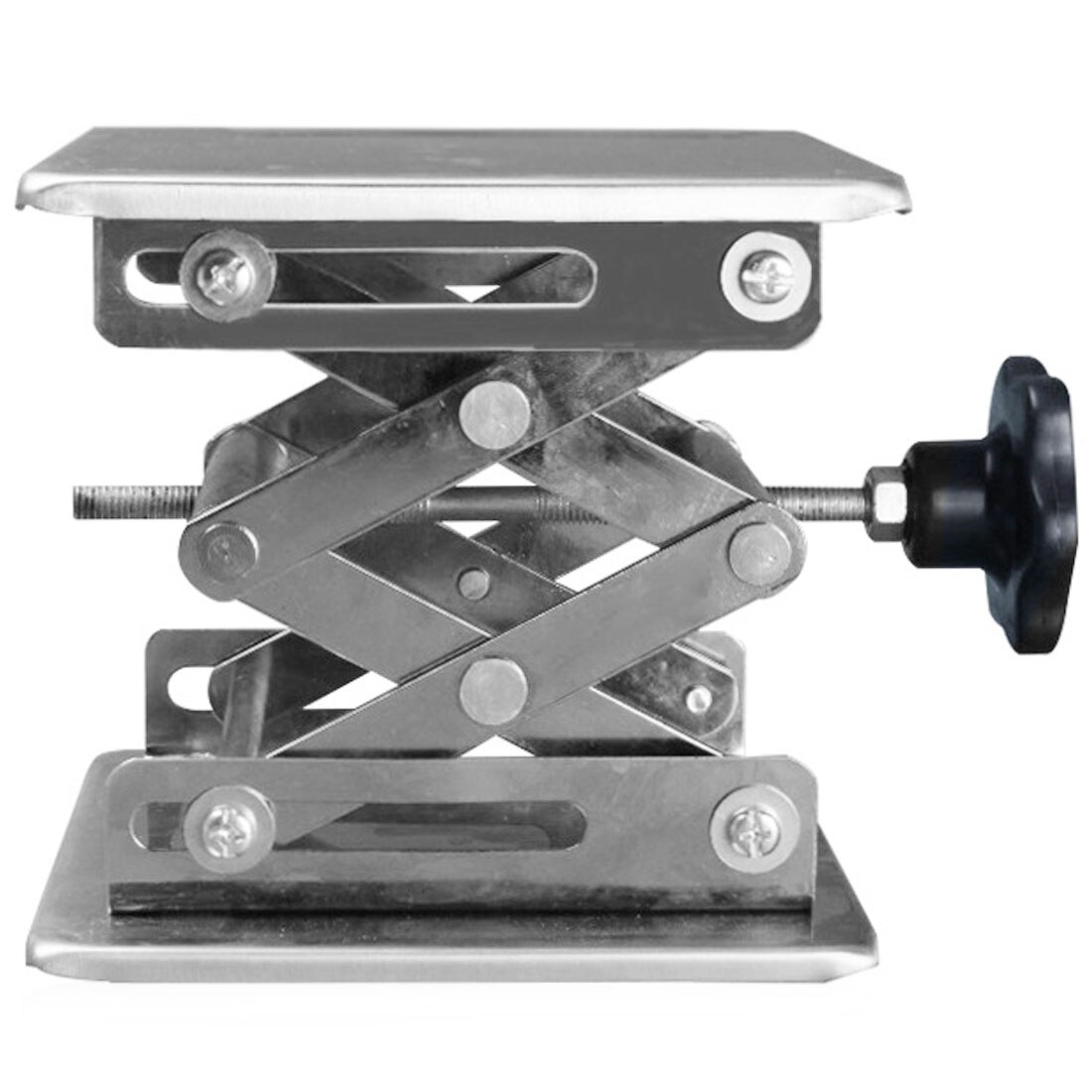 Mesa elevadora de enrutador de acero inoxidable 100x100mm plataforma de elevación de estante de elevación para laboratorio de grabado de carpintería