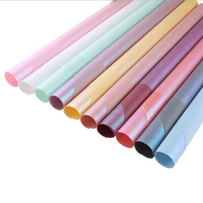 20pcs 60cm Craft paper Waterproof Shiny Flower Wrapping Paper Wrapping Paper Bouquet Floral Packaging Material