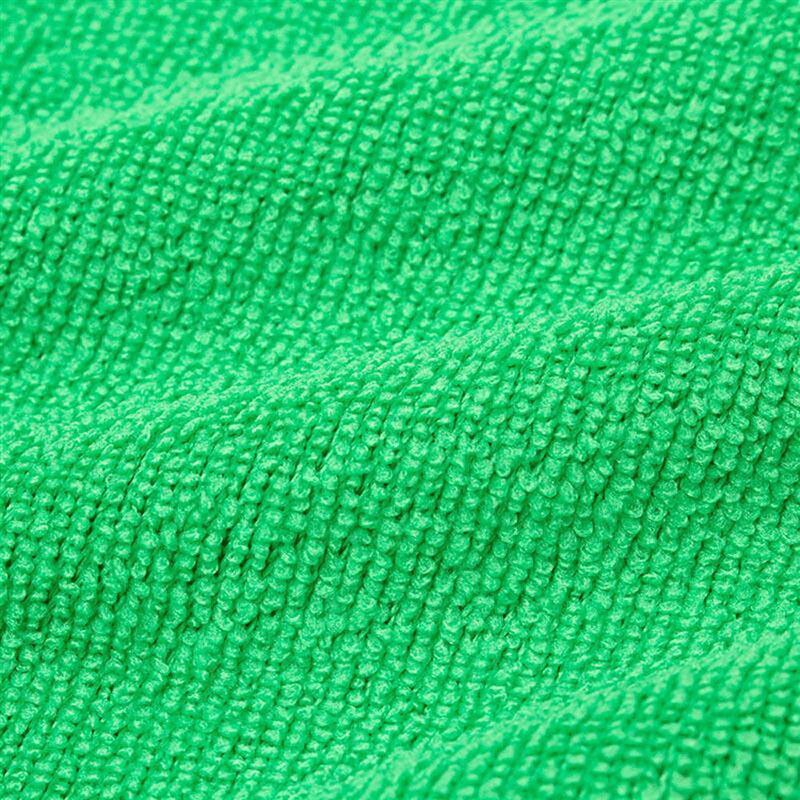 10 stk grønne håndklæder klud 25*25cm bil blød mikrofiber absorberende vask rengøring poler håndklæde klud