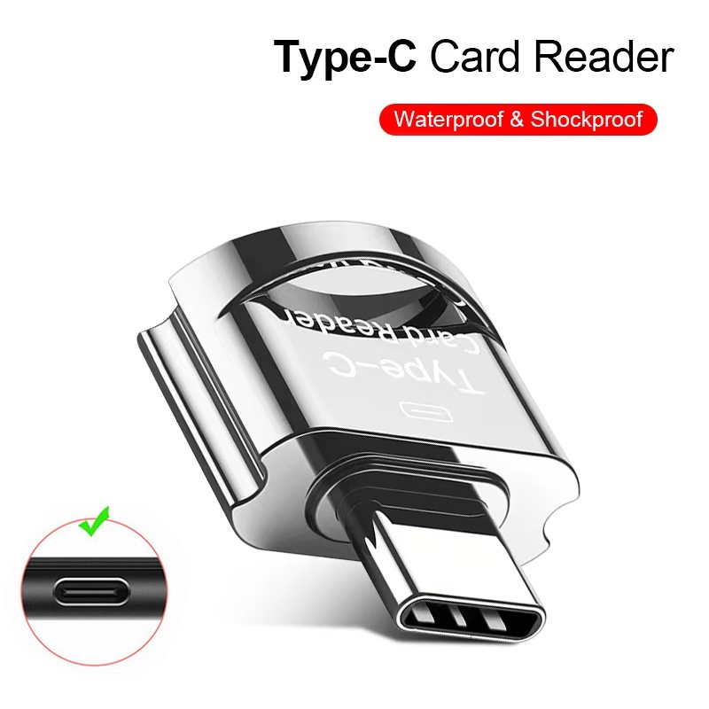 Przenośny czytnik kart USB 3.1 typu C, adapter USB-C TF mikro OTG, miniaturowy czytnik kart pamięci typu C robić laptopów Macbook, telefonów komórkowych.